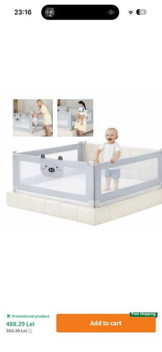 Set protectie laterale pat