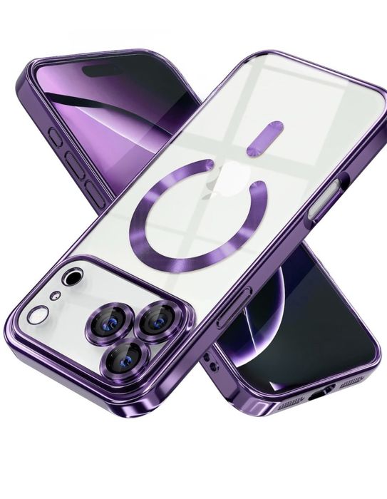 Iphone  16 16 17 AIR PRO MAX PLUS - Husa Magnetica Margine Lucioasa