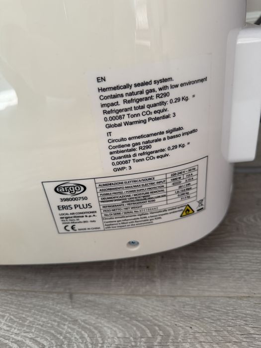 Aer condiționat Argo Eris Plus 13000 BTU, cu freon