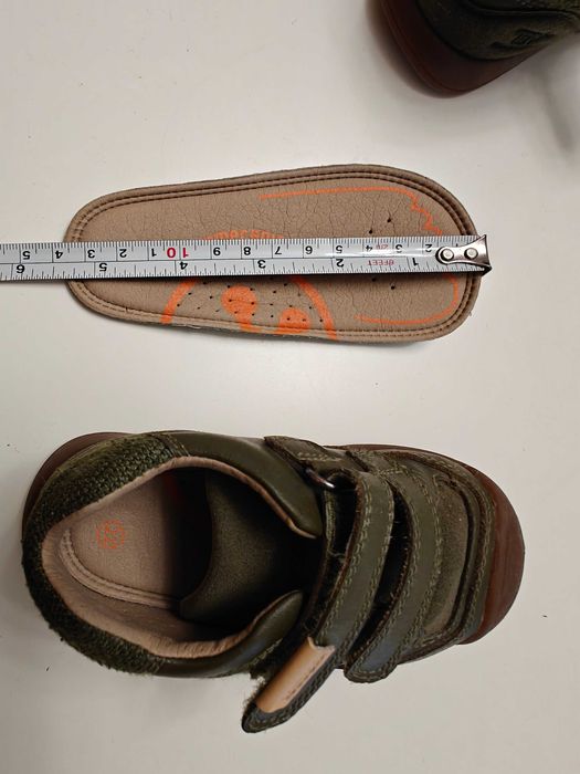 Pantofi sport copii bebe baieti, Biomecanics, piele, kaki, marimea 22