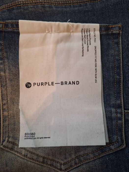 Purpe jeans albaștri