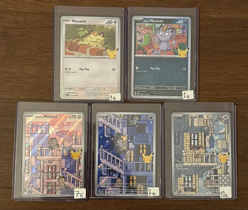 Meowth collection  Pokemon 30th anniversary TCG