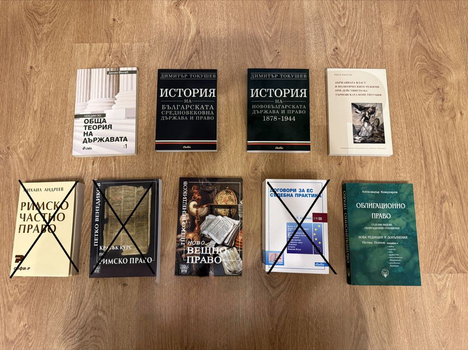 Правна литература, учебници и договори на ЕС