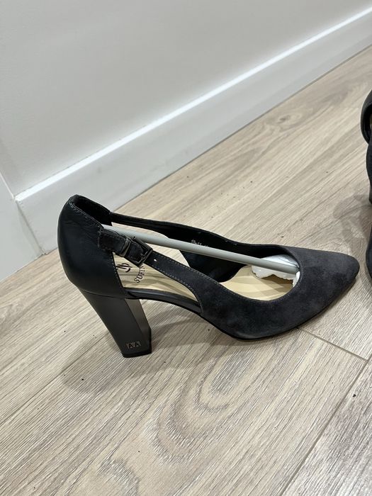 Туфли нат замша + нат кожа 38 разм