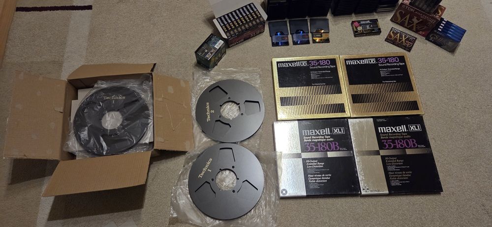 Minidiscuri,casete noi si folosite,benzi maxell,role technics