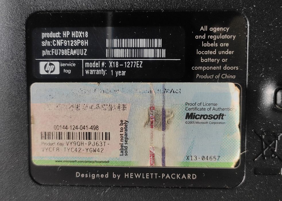 Лаптоп HP 17" с LED екран за части 17"