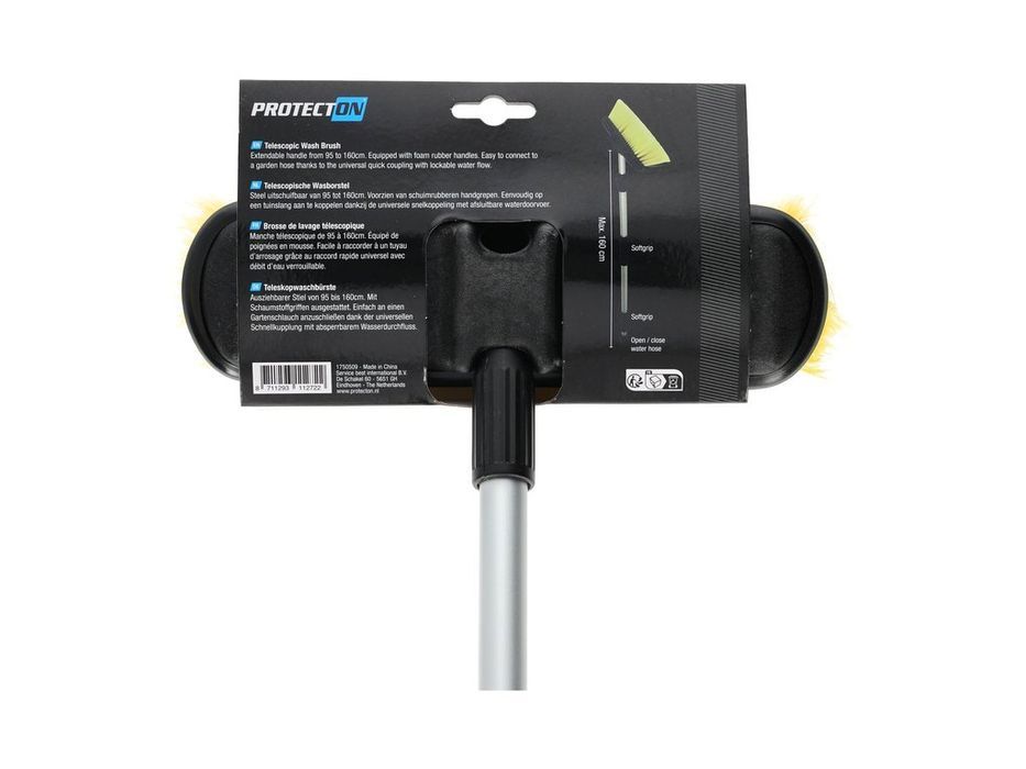 Perie spalat auto Protecton cu bara extensibila 95-160 cm, conectare la furtun de apa si alimentare blocabila