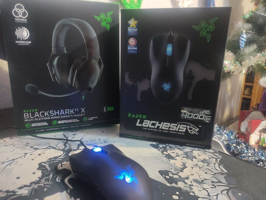 Продам игровую мышку и наушники от RAZER