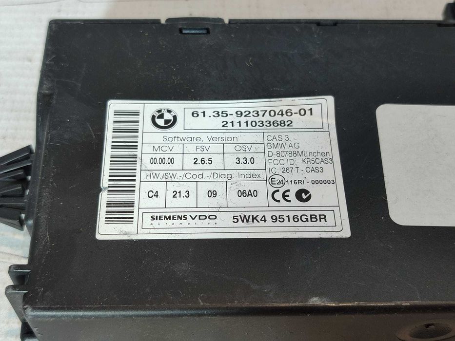 Modul electronic CAS 3 BMW X5 xDrive40d E70 3.0 Diesel Cod: 61.35-9237046-01 2011 / [2006-2013] (5F3)