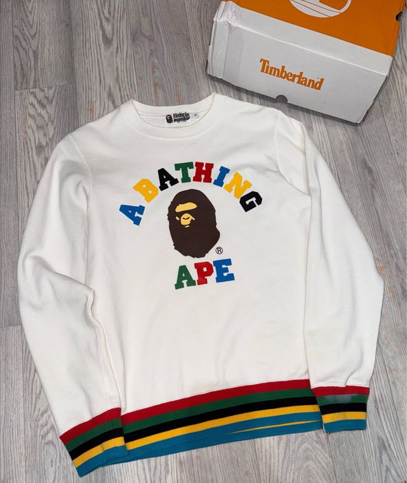 A Bathing Ape College Line Rib Crewneck