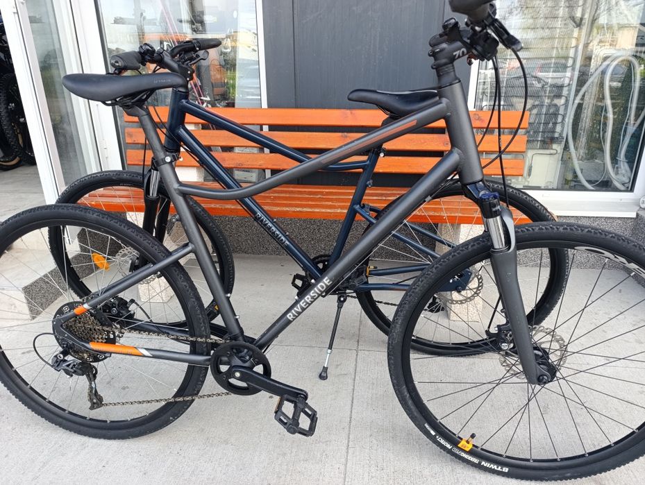 Трекинг велосипед Riverside 700, сиво/зелено 28/XL,L