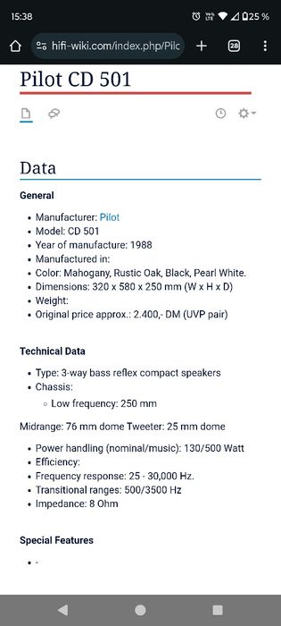 Boxe de top pilot bas seas 25cm JBL Canton heco Onkyo