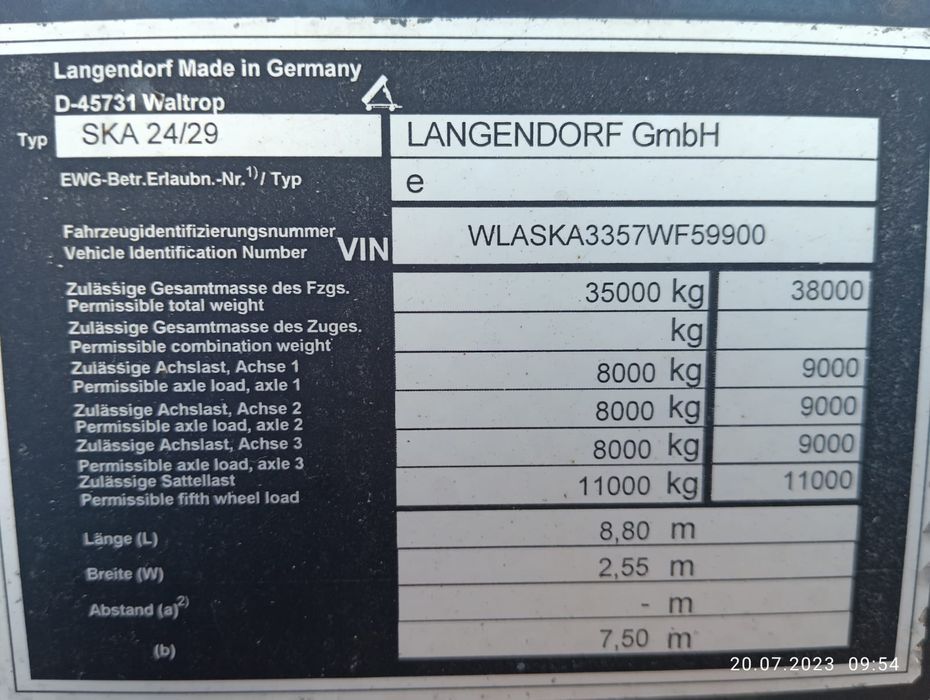 Самосвал полуприцеп германия