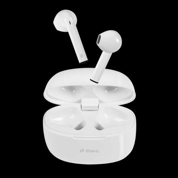 Bluetooth слушалки ttec Mode, TWS, Бели,  НОВИ, ФАБРИЧНА ОПАКОВКА