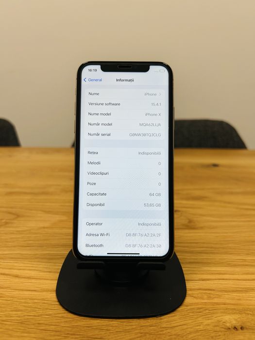 Iphone X Silver 64 GB 100% Impecabil