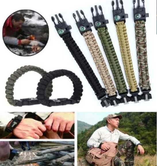 Мъжка тактическа гривна / гривна за оцеляване паракорд - Paracord