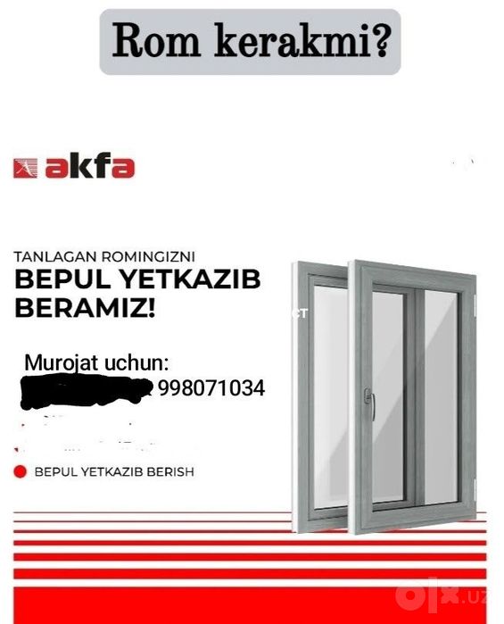 Akfa rom, eshik, vitraj!