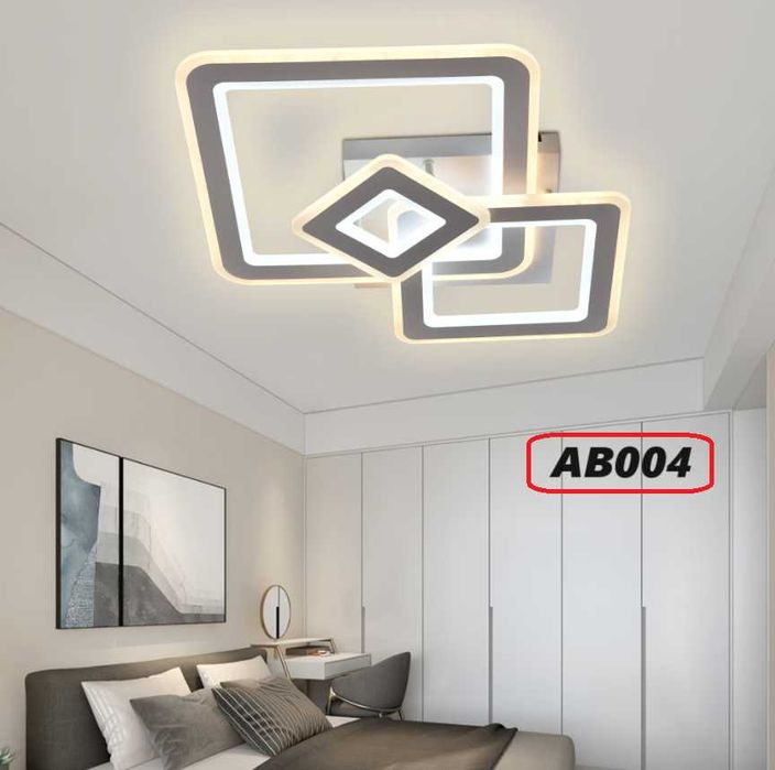 Led полилей Hydrangea с дистанционно управление, 160 W, бял, акрил