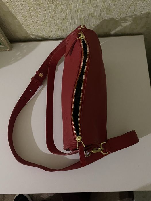 Красная сумка Leather Country