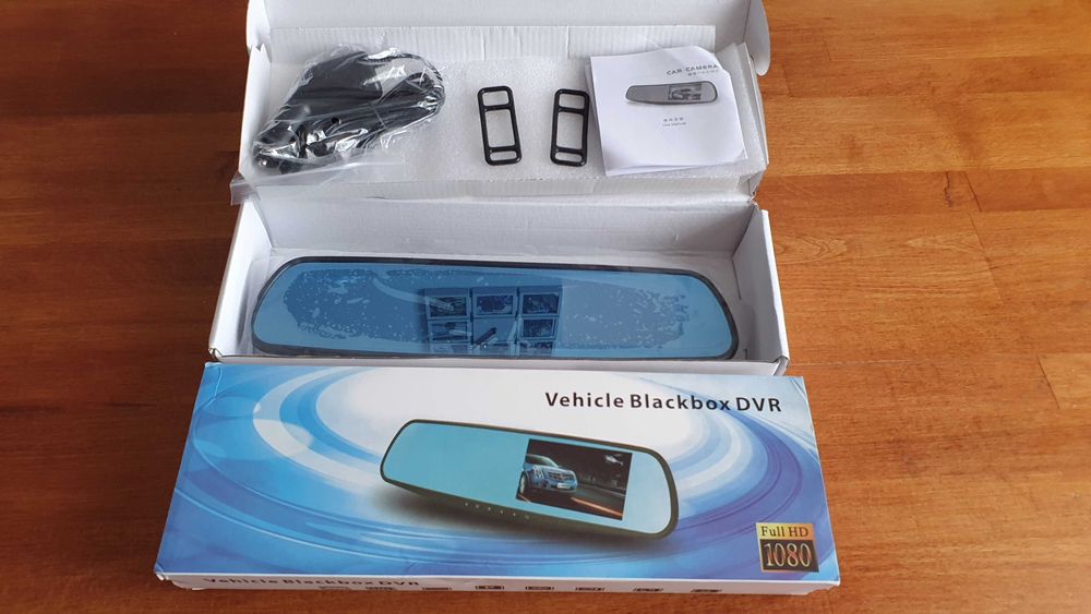 Oglinda cu camera video Full HD si suport telefon smart wireless