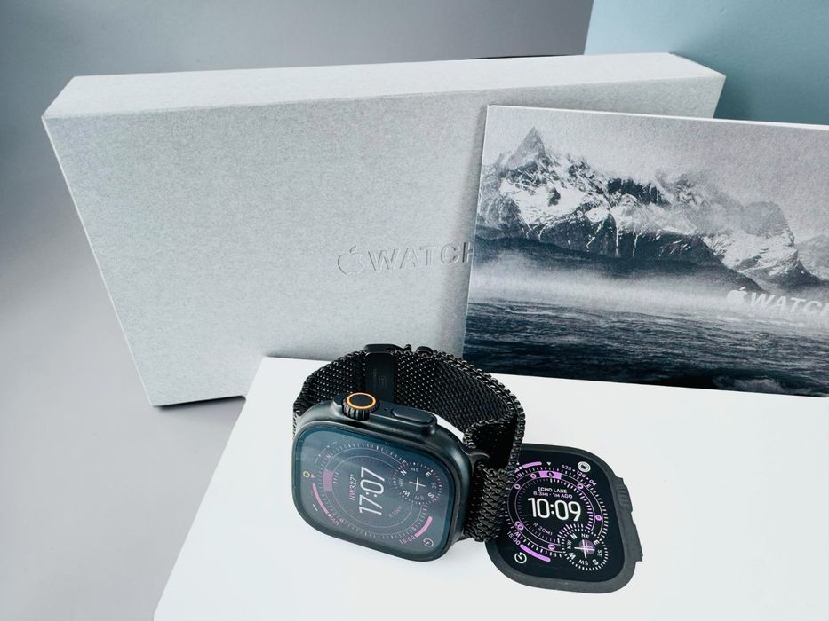 Apple Watch Ultra 3 5G 2025 49mm Black Ti Black TML M Milanese Band! 100% Battery! Гаранция!