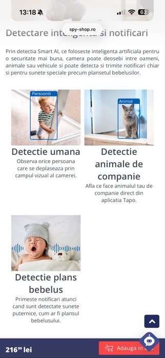 Camera de interior Tapo noua /sigilata