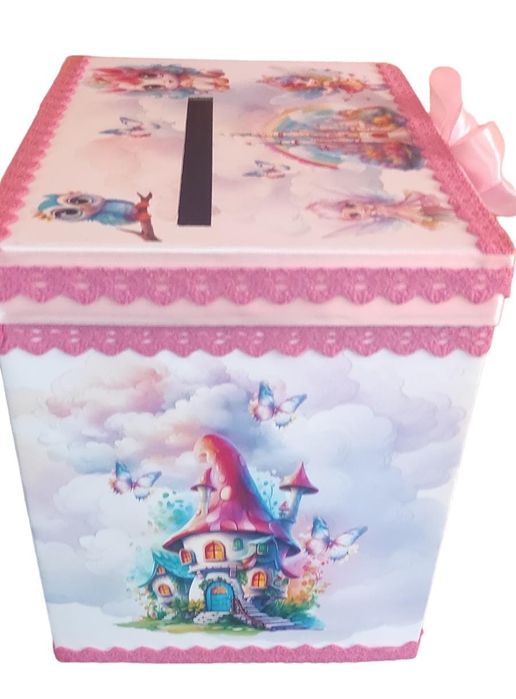 Cutie dar botez - Zâne, castele, unicorn