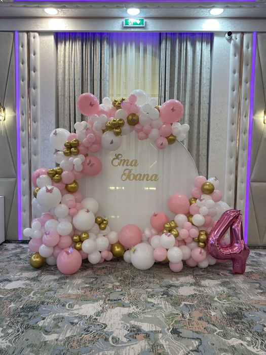 Cabina foto/ fum greu/tablou cu amprente/ arcade flori & baloane