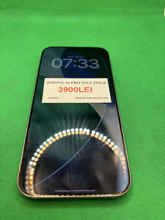 IPHONE 16 PRO MAX 256gb BATERIE 92% •Amanet Lazar Crangasi •57206