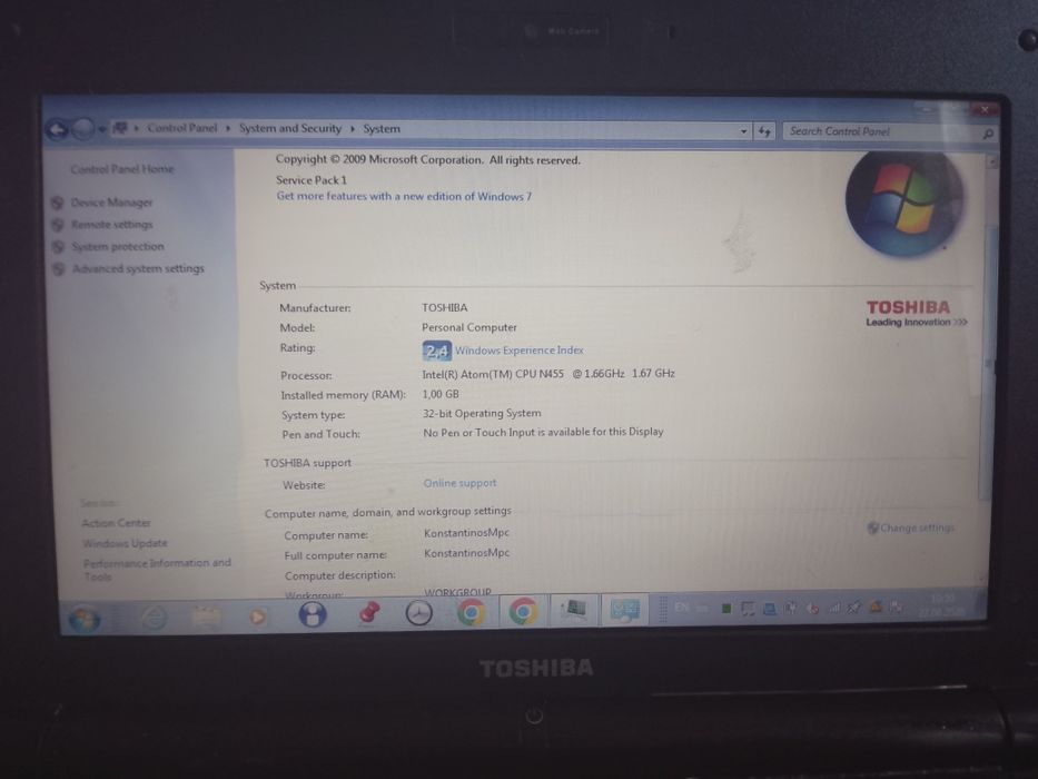 Laptop Toshiba I
