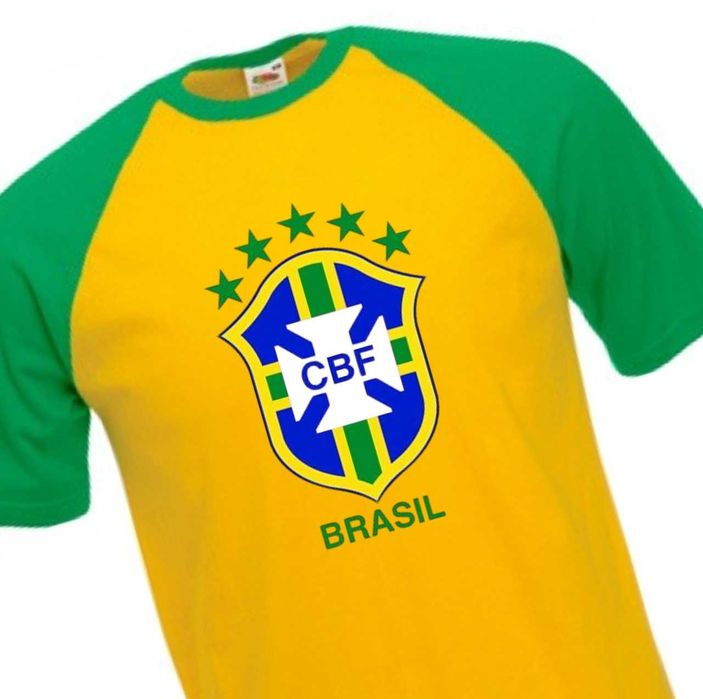 Тениска Бразилия Brasil фланелка на бразилия национален отбор от памук уникален принт печат