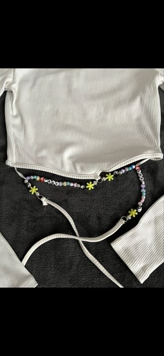 Bershka crop top с дълъг ръкав