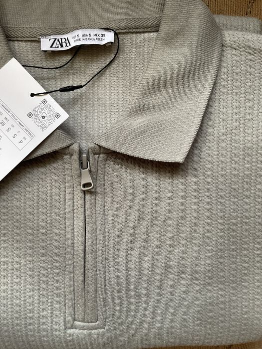 Мужская поло на молнии "ZARA", размер S (Бангладеш)