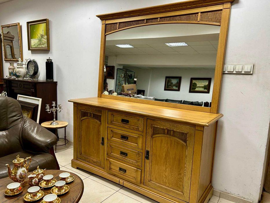 Шкаф с огледало Дъб