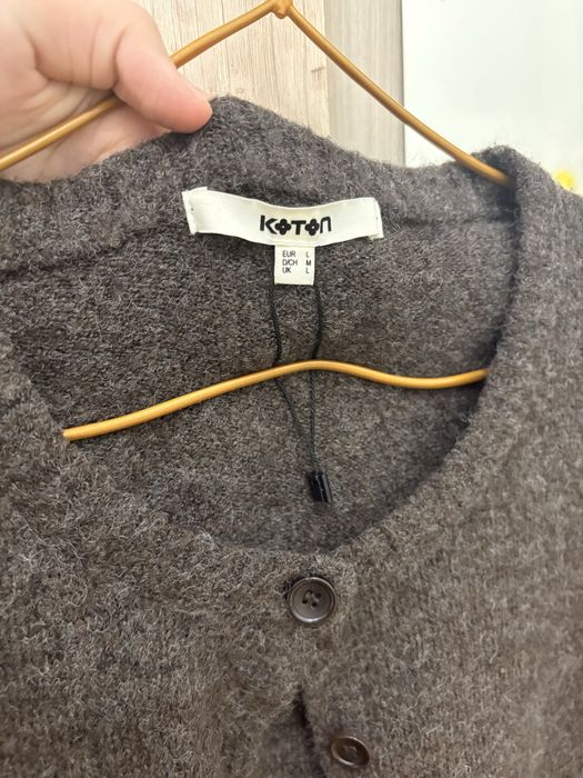 кардиган темно-коричневый