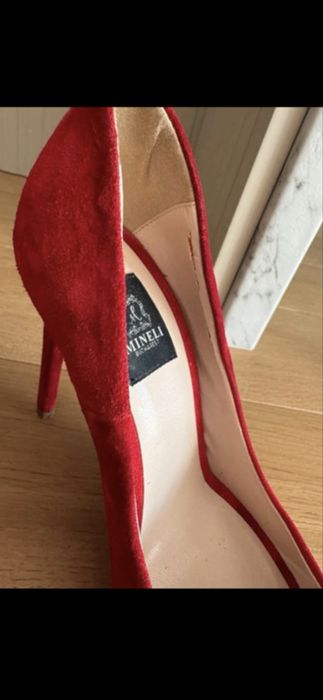 Pantofi cu toc piele intoarsa Mineli Boutique