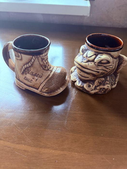 Кружки глиняные керамические