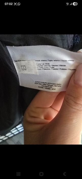 Palton Esprit dama 65%lână marime 40