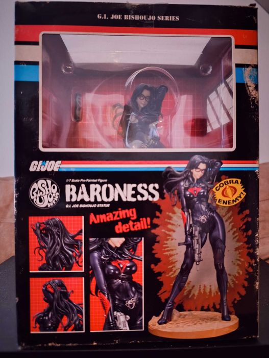 Figurină Anime Rară G.I JOE Baroness Bishoujo Kotobukiya Black Suit