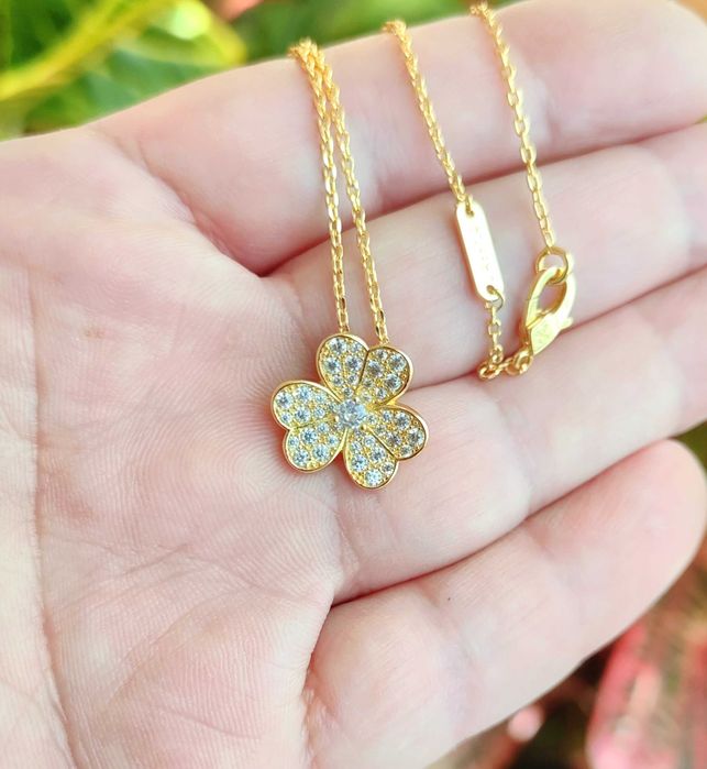 Дамско Колие на Van Cleef & Arpels VCA Gold Frivole Diamond Clover