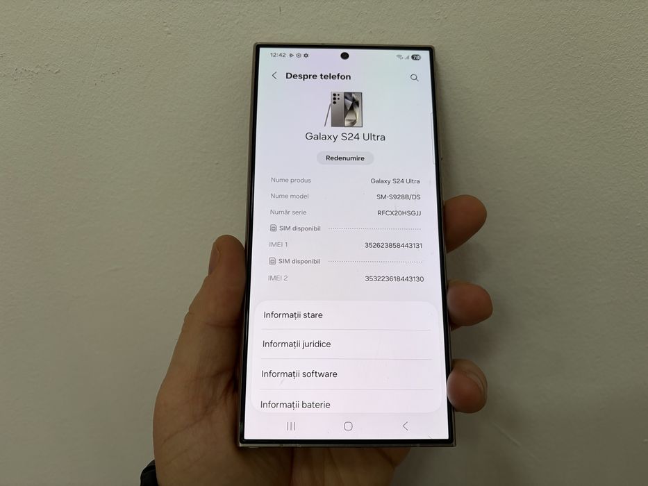 Samsung Galaxy S24 Ultra, 512GB, 12GB RAM, 5G, Titanium Gray, dual sim