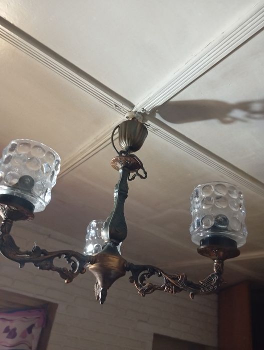 Люстра ссср советских времён рабочая 3 рожка не дорого