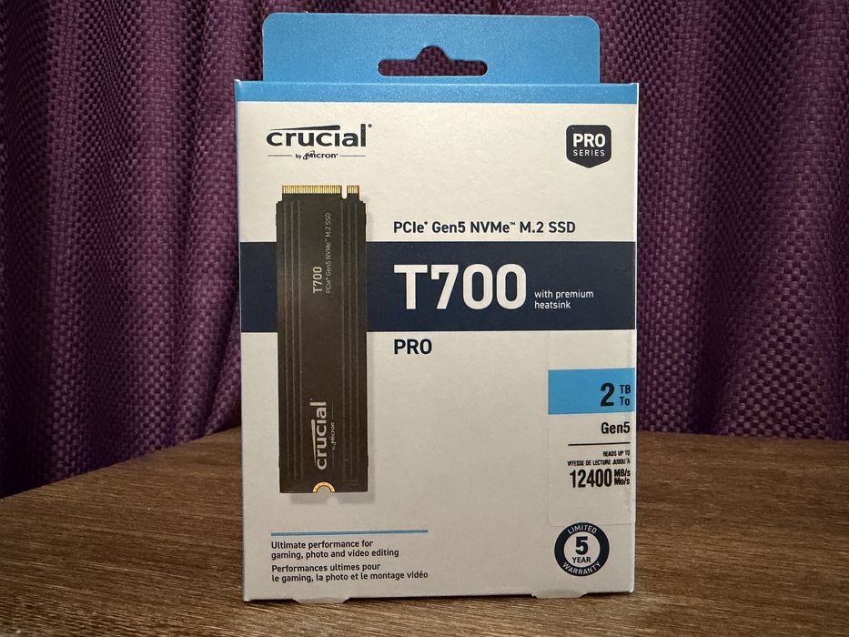 2TB Crucial T700 PCIe Gen5 2280 m2 ssd 12400 MB/s
