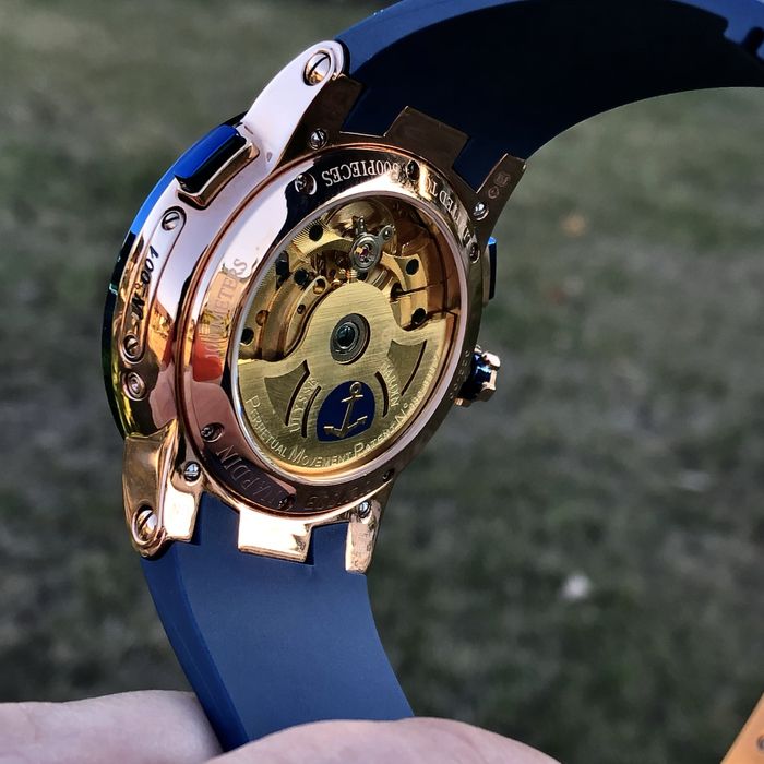 Ulysse Nardin Gmt - Perpetual Blue Dial Rubber