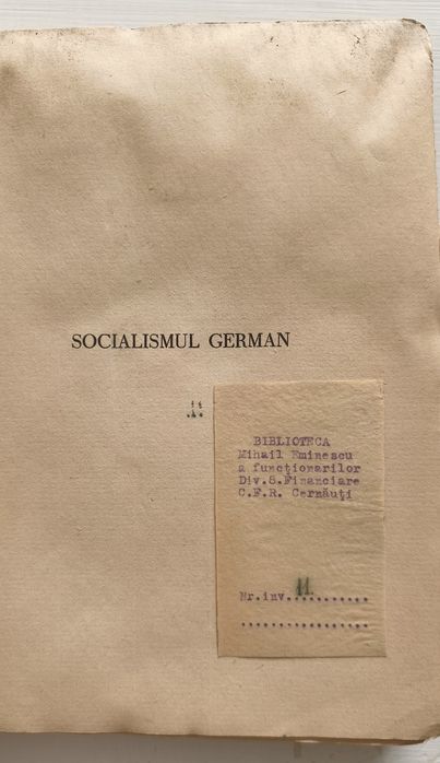 Socialismul german -carte veche