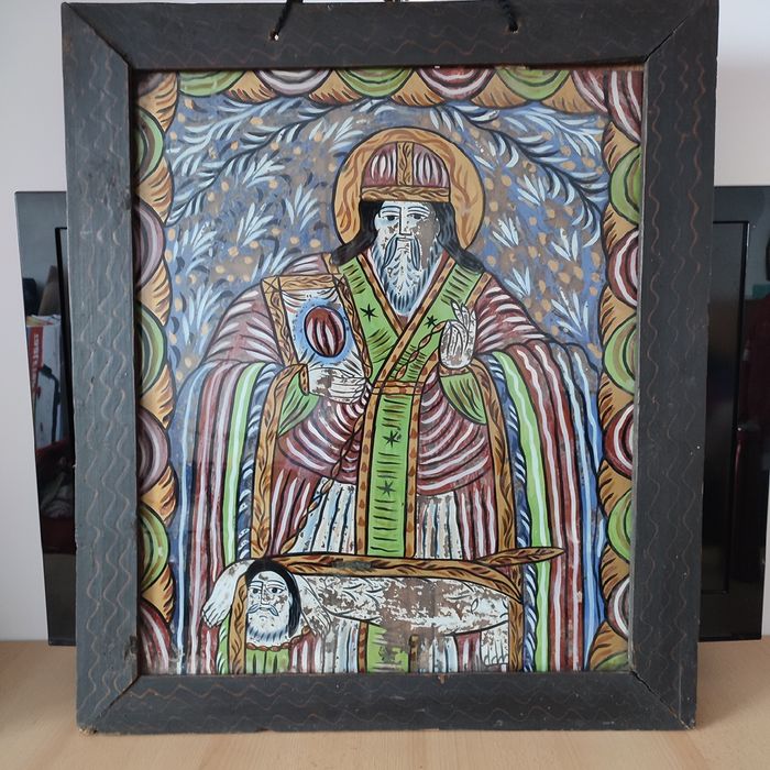 Icoana pe sticla sfarsitul anilor 1800