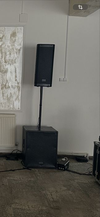 Sistem sunet activ ( boxe active )  : 2 boxe solton aart 88a +4 subwooferi fun generation 15 inch + procesor sunet  digital das electronics 26