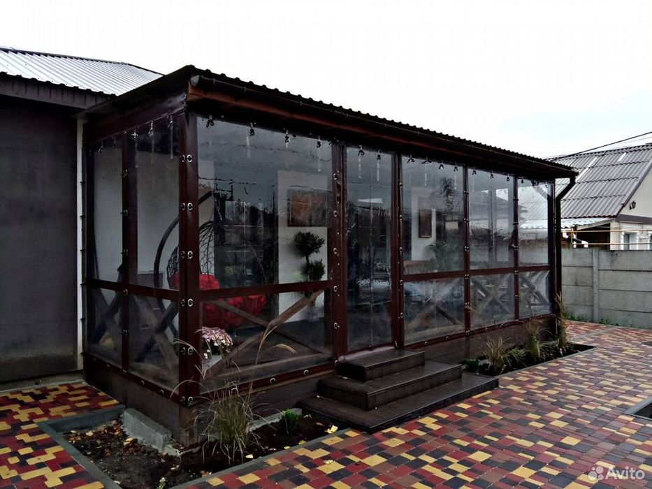 Прозрачная мягкое окно. Пвх плёнка .Гибкие окна