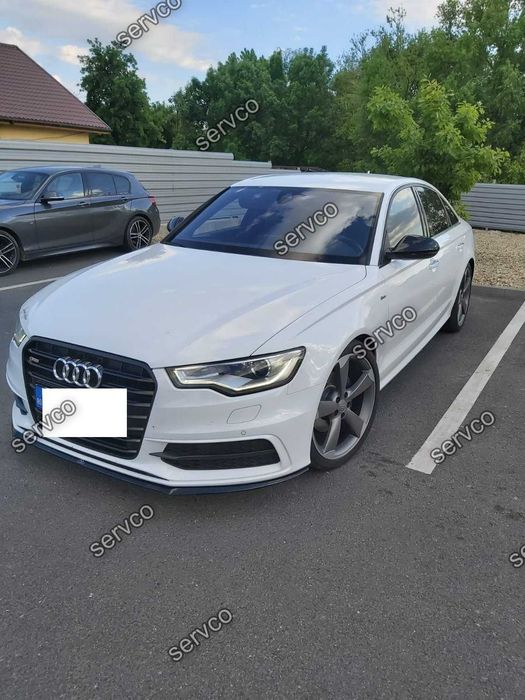 Prelungire splitter bara fata Audi A6 C7 4G S-Line 2011-2014 v3 - Maxton Design