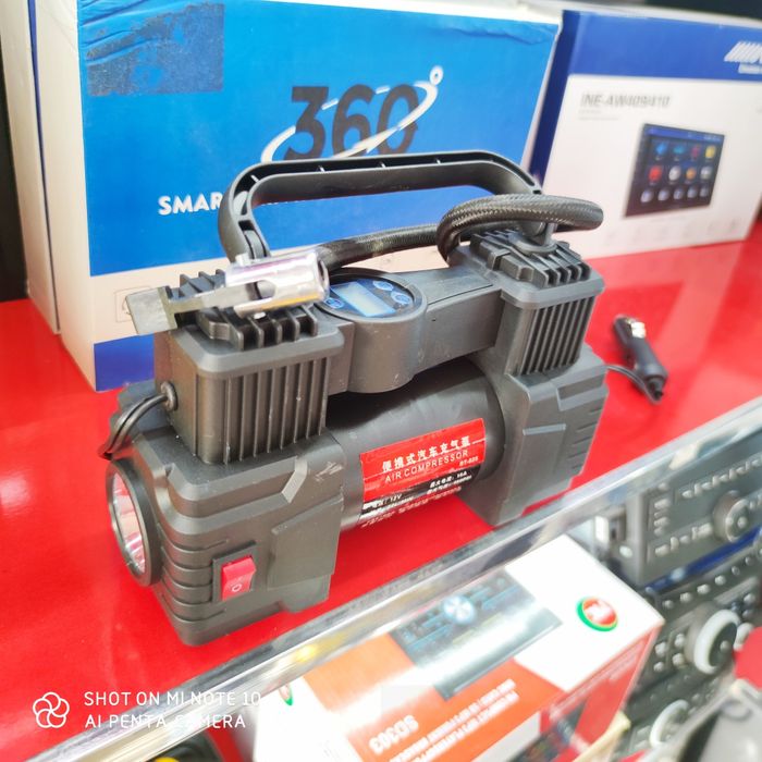 Двухцилиндровый компрессор насос для перекачки шин